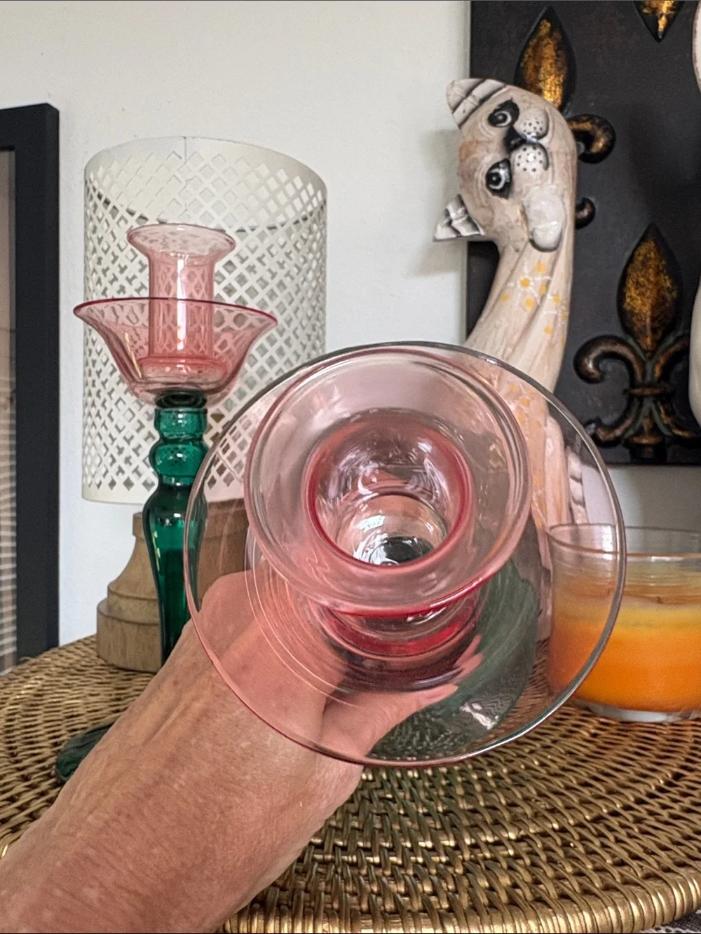 🆕GBS Delicate Handblown Glass Tiffany-Style Tulip Candleholders, Bundle Of 2